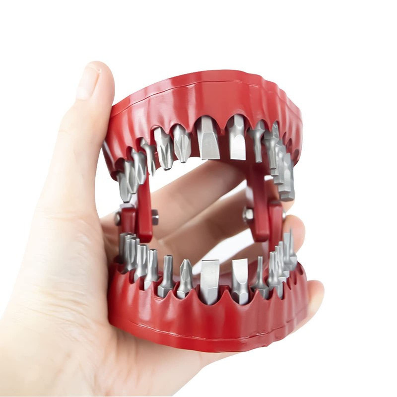 Denture Drill Bit Holder, Bit Organizer Denture Model Holds Up