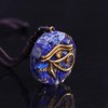 Lapis Lazuli Orgone Eye of Horus Emf Protection Necklace,Orgone Energy