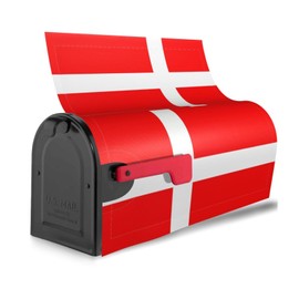 YYHWHJDE letterbox Cover Waterproof Oxford Cloth Accommodates Standard Size or Large Size mailboxes Denmark Danish Flag Picture 25.5x21 in