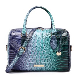 Top-Handle Crocodile Purses For Women Crossbody Vegan Leather Bags Trendy Large Capacity Tote with Adjustable Shoulder Strap Nude Clutch