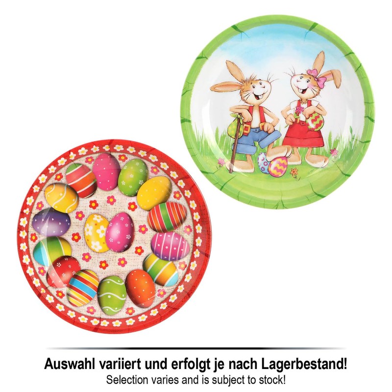 com-four® 3x Easter plates made of melamine - decorative plates