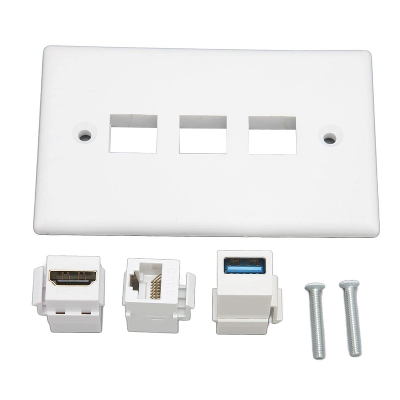 Dpofirs HDMI USB Outlet Wall Plate, Power Outlet with HD