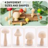 Yocdunm 10 Pieces Big Sizes Unfinished Wooden Mushroom Unpainted Wooden