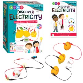Hinkler Curious Universe Kids: Discover Electricity - Book & Science Experiments Kit, STEM Education Kits, Create Electrical Circuits, Includes 20 Pieces, Hinkler Science & Physics Kit for Kids