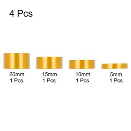 X AUTOHAUX 4 Pcs Bike Headset Spacer Bicycle Aluminium Alloy Handlebar Stem Spacers Fork Washer Gold Tone Fit 11/8inch Stem 5 10 15 20mm