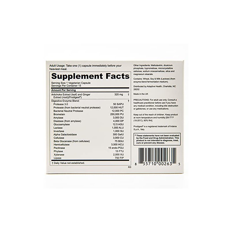 Peptiva Suplemento enzimático digestivo + ProDigest - Ayuda con la