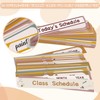 Daily Schedule Pocket Chart for Classroom,Boho Classroom Schedul Kit with