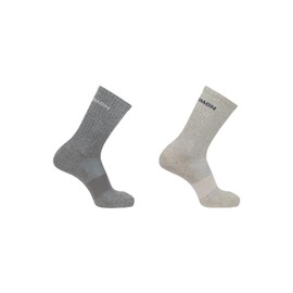 Salomon EVA CREW 2-Pack Socks, Set of 2 Pairs, Light Grey. / HEATHER MEDIUM