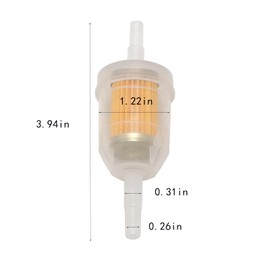 8 Pcs Fuel Filter 1/4 x 5/16 Inch, Gas Inline Small Engine Fuel Filters for Snow Blowers, Karts, Motorcycles, Many small engines Kawasaki Kohler Briggs Stratton Motorcycle ATV Generator Lawnmower