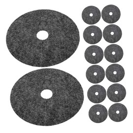 Sosoport 20pcs Nonwoven Mulch Mat Round Tree Protector for Moisture Retention Weeds Control for Flower Beds Potted Plants Enhances Airflow Soil Hydration