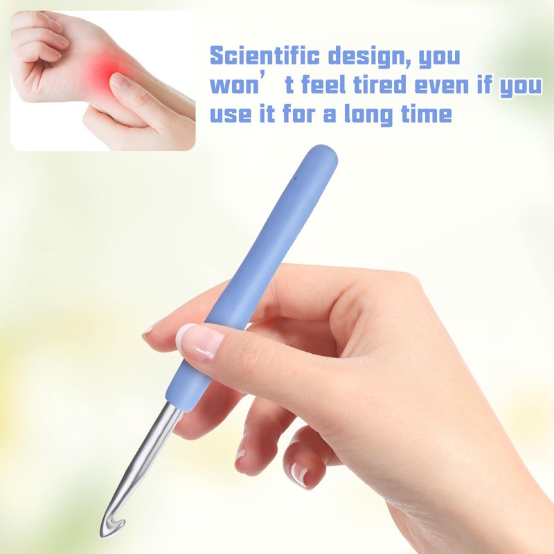 Ergonomic Crochet Hook, 7.0 mm, Soft Handle, Knitting Needles for