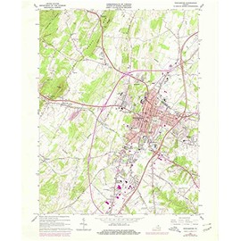 YellowMaps Winchester VA topo map, 1:24000 Scale, 7.5 X 7.5 Minute, Historical, 1966, Updated 1978, 26.9 x 22 in - Paper