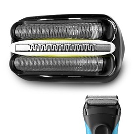 32B Replacement Shaver Heads, Compatible with Braun Series 3 Shavers –Compatible with Braun 3040s, 3010s, 310s, 3000s, 3050cc, 3080s, 390cc & More – Black