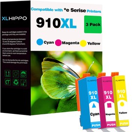 910XL Ink Cartridge Color Combo Pack| Chip Updated |Replacement for HP910XL| Work on HP OfficeJet 8010 8010e 8012e 8014e 8015e 8018 8022e Pro 8020 8020e 8024e 8025e 8028 8028e 8035e Printer|CMY-3Pack