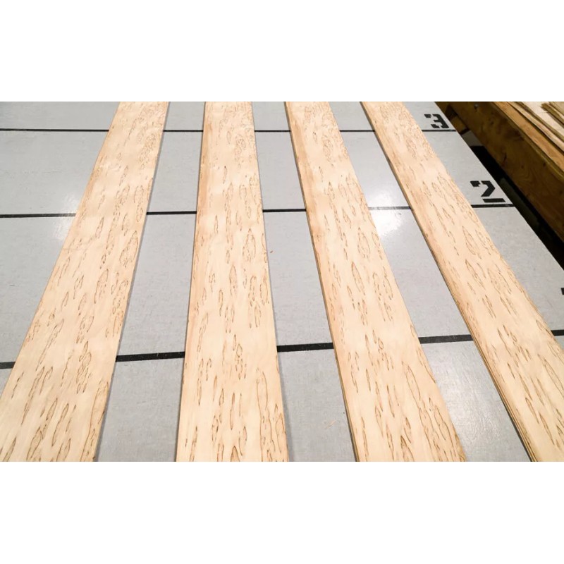 Karelian Birch wood veneer 5.5" x 33" raw no backing