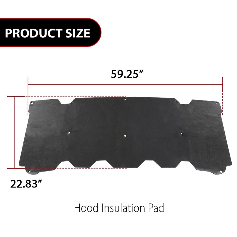 G-PLUS Front Upper Hood Insulation Pad with Clips Compatible with