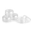 cyclingcolors 2 x Plastic Containers Clear Round Container Bottle Glitter