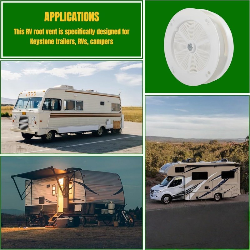 RV Vent Cover, ABS Plastic Mushroom Vent Cap for Camper