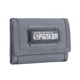 EXCELLENT ELITE SPANKER Nylon Trifold Wallet for Men ID Card Holder Tactical Military Wallet with Coin Pocket Outdoor Wallet(Gray)