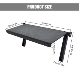 TV Top Shelf, Screen Top Shelf, TV Edge Screen Shelf, 33 x 16 cm, Platform, Black, Bracket, Adjustable Screen Shelf, Monitor Storage Shelf, for TV Box, Camera, Router