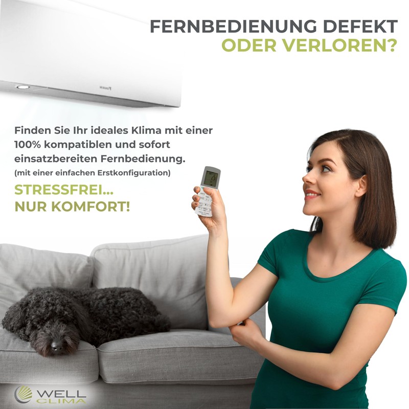 Wellclima Universal Remote Control Compatible with Daikin Air Conditioners, Works