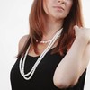 Long Pearl Necklace for Women Multi Strand Layered Pearl Necklaces