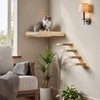 HOOBRO Wood Cat Wall Shelf, Cat Hammock and Wall-Mounted Bed