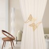 Lagnlnaoy 2pcs Metal Butterfly Curtain Tieback DTY Beautiful Curtains Tie
