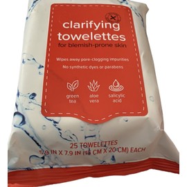 nu-pore Clarifying Towelettes Wipes Blemish Prone Skin 25 count each 2 packs