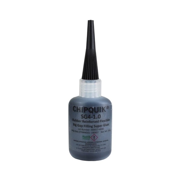 Chip Quik SG4-1.0 Rubber Reinforced Super Glue - Flexible Big