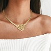 Flyonce Gold Snake Chain Necklace for Women Adjustable Long Choker
