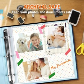 12x12 Scrapbook Page Protectors, 100 Pack, Heavyweight Refill Pages for Scrapbook Binder and 12x12 Photo Album