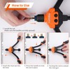 HARDELL Rivet Nut Tool, 14" Rivnut Tool with 100 Pcs