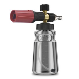OHAYORI Snow Foam Lance with 1/4" Quick Connect, Adjustable Snow Foam Cannon with Wide Neck 1L Bottle, Upgraded Car Sprayer Compatible with Quick Release High Pressure Washer Gun