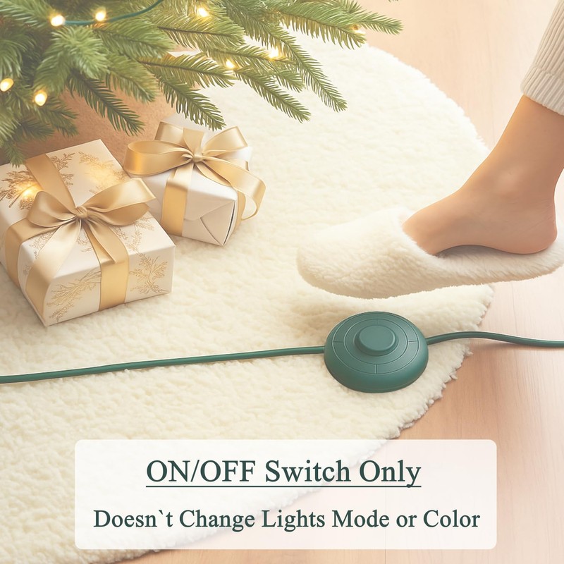 Power Cord 6Ft with On/Off Foot Switch for Christmas Tree