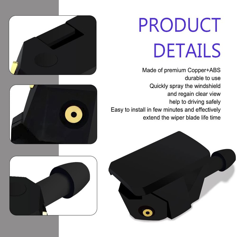Front Windshield Washer Nozzles, Windshield Washer Nozzle Replacement, Windshield Wiper