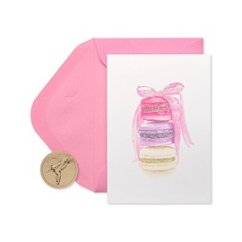 Tarjetas en blanco Papyrus con sobres, pila de macarons (14 unidades)