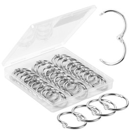 Mr. Pen- Loose Leaf Binder Ring, 40 Pack, Binder Rings 1 Inch, Metal Rings for Index Cards