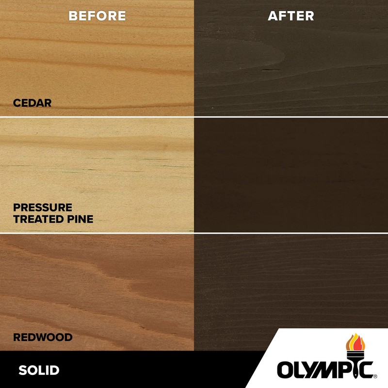 Olympic Maximum 1 gal. SC-1058 Oxford Brown Solid Color Exterior