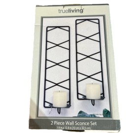 Unbranded New 2 Piece Hanging Wall Scone Set Metal Votive Candle Holder (candles Not Uncl.