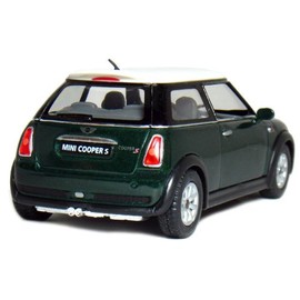 KINSMART Mini Cooper S 5inch 1:28Scale Die Cast Metal Model Toy Cars Green