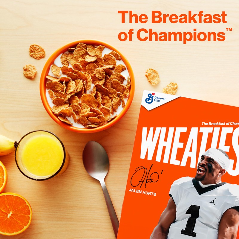 Wheaties Cereal, Breakfast of Champions, Jalen Hurts Cereal Box, 100%