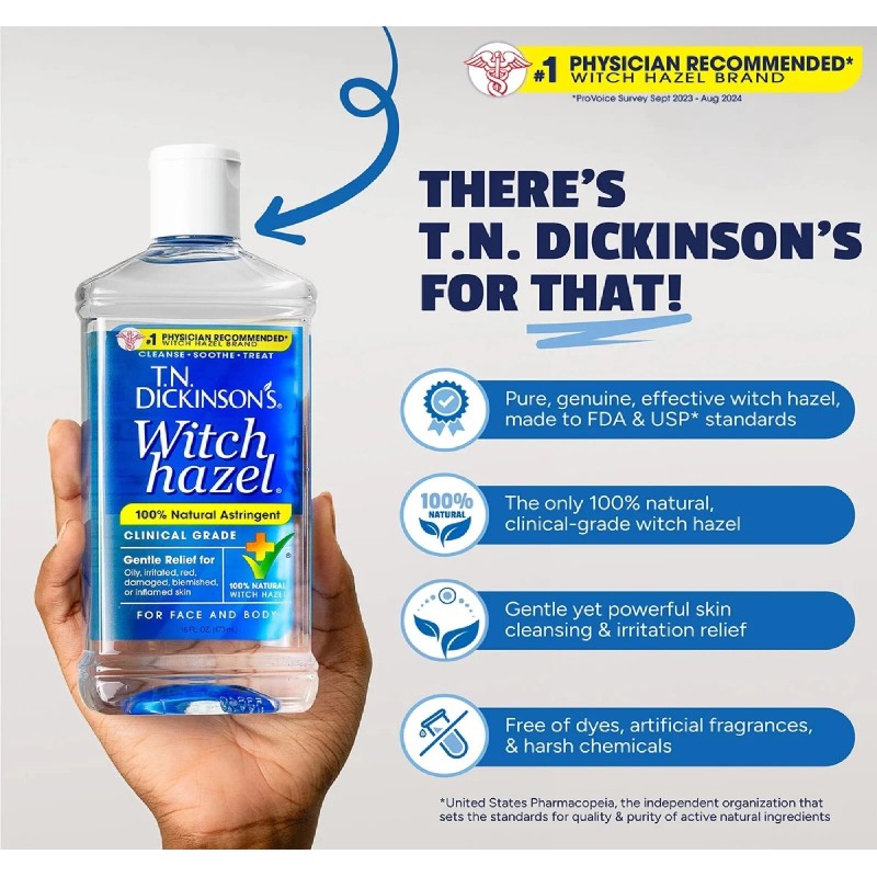 Dickinson's Witch Hazel Cleansing Astringent, 16 Fl Oz