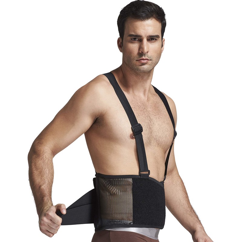 NeoTech Care Back Brace with Suspenders/Shoulder Straps - Light &