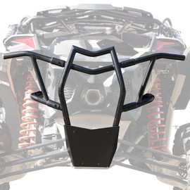 A & UTV PRO Rear Back Bumper for 2017-2024 Can Am Maverick X3 Max Turbo R RR, Combined Heavy Duty Prerunner Bumper Bar Brush Guard Protector Accessories, Replace OEM # 715002880, 715003436, Black
