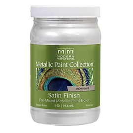 qt Modern Masters ME707 Snowflake Metallic Paint Collection, Satin Water-Based Decorative Metallic Paint