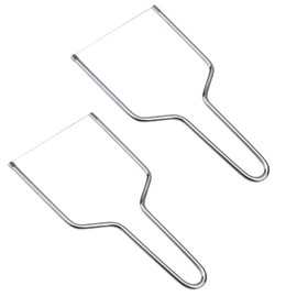 Aliotech 2Pcs Stainless Steel Butter Cheese Wire Cutters Slicers Cheese Slicer with Wire Cheese Cutter for Kitchen Block Cheese and Butter Slicer Tool for soft cheese