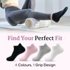 THREADFLOW 4 Pairs Yoga Socks for Women – Non-Slip Pilates,