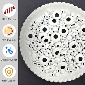 Sarah's Candy Factory 3 Sizes 2.75 Oz Assorted Mix Candy Eyes Eyeballs for Cupcake Toppers,Cookie Decorations Edible Sugar Icing Kosher in a Box