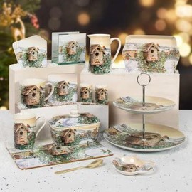 The Leonardo Collection LP52606 Christmas Robins Milk Cream Jug, Fine China, Boxed